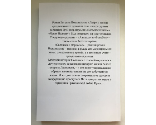 Соловьев и Ларионов. Евгений Водолазкин